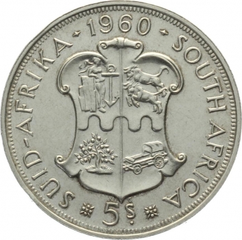 Südafrika 5 Shillings 1960 - 50 Jahre Südafrikanische Union